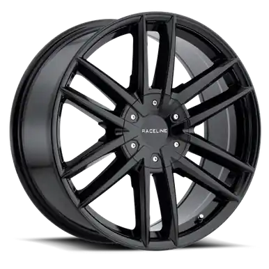 Discount Raceline 158B Impulse 20x8.5in / 5x114.3/5x120 BP / 35mm Offset / 74.1mm Bore - Gloss Black Wheel - 158B-28594+35