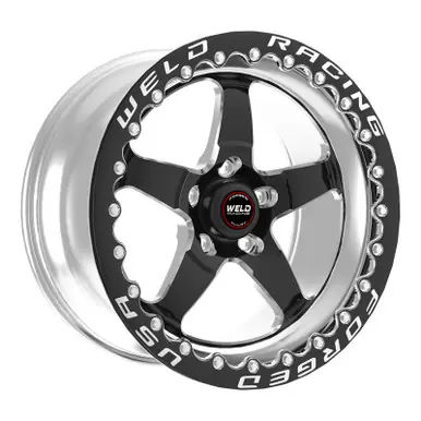 Reduced Price Weld S71 15x8.33 / 5x4.5 BP / 4.5in. BS Black Wheel (Low Pad) - Black Single Beadlock - 71LB508A45D