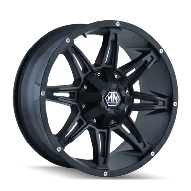 Sale Mayhem 8090 Rampage 18x9 / 8x180 BP / 18mm Offset / 124.1mm Hub Matte Black Wheel - 8090-8978MB18