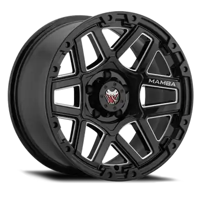 Original Mamba M23 17x9 5x139.7 ET12 Gloss Black w/ Machined Ball Cut - M237985125