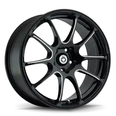 Grab Now Konig Illusion 17x7 4x100 ET40 Black/Ball Cut Machine - IL77100405