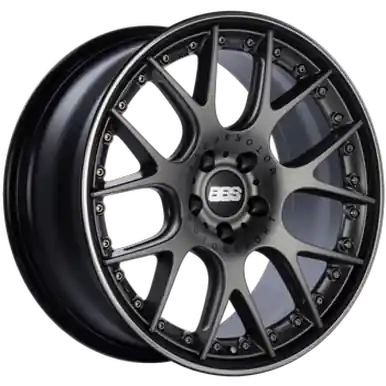 BBS CH-RII 22x10.5 5x112 ET15 Satin Platinum Center Black Lip SS Rim Prot Wheel - 82mm PFS Req - CH7205PBPO Price Cut