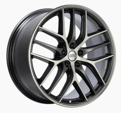 Same Day Shipping BBS CC-R 20x8.5 5x112 ET42 Satin Graphite Diamond Cut Polished Rim Protector Wheel -82mm PFS Req. - CC0203GRPK