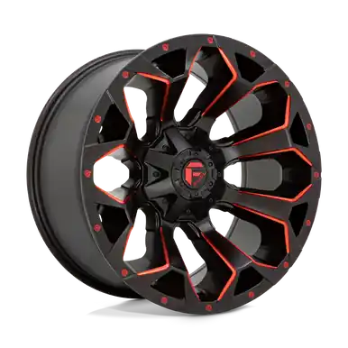 Express Delivery Fuel Off Road Model D787 ASSAULT Matte Black Milled with Red Tint 20X10