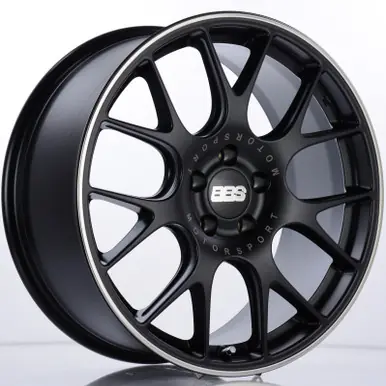 BBS CH-R 19x8.5 5x120 ET32 Satin Black Polished Rim Protector Wheel -82mm PFS/Clip Required - CH104BPO No Minimum Order