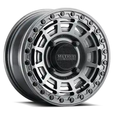Method MR415 Beadlock 15x10 / 6+4/25mm Offset / 4x136 / 106 CB Graphite Wheel - Gloss Graphite Ring - MR415510471264B Viral