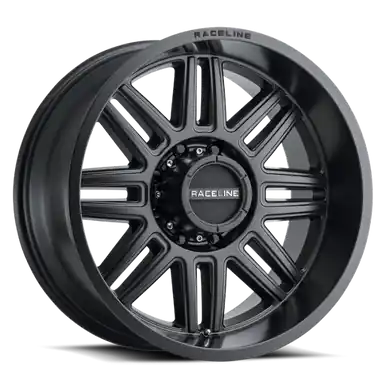 Raceline 948B Split 17x9in / 8x170 BP / 18mm Offset / 125.2mm Bore - Satin Black Wheel - 948B-79081+18 Warranty Included