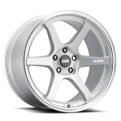 ESR Wheels APEX AP6 18x8.5 / 5x114.3 BP +30 HYPER SILVER MACHINE LIP Luxury
