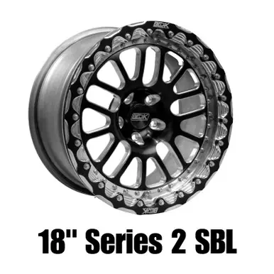 Belak 18x8.5 / 5.75in BS / 5x112mm BP / Highpad / Series 2 - Shallow Billet Single Beadlock Wheel - 18085112S25BS-SBLT-SBL Final Sale