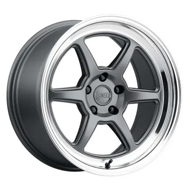 Kansei K14G Roku 18x9.5in / 5x100 BP / 22mm Offset / 66.56mm Bore - Grey & Machined Lip Wheel - K14G-189516+22 Best Price