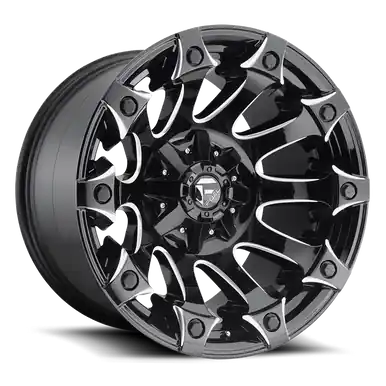 Fuel Off Road Model D578 BATTLE AXE Gloss Black & Milled 22X12 Low Price