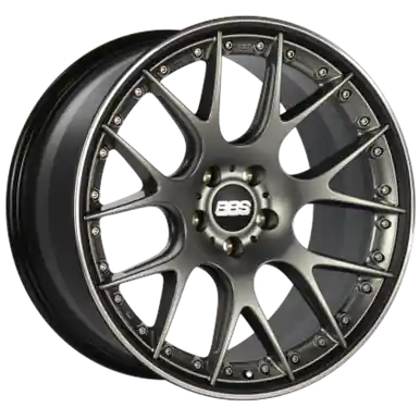 Luxury BBS CH-RII 22x10.5 5x130 ET50 CB71.6 Satin Platinum Center Black Lip SS Rim Prot Wheel - CH7401PBPO