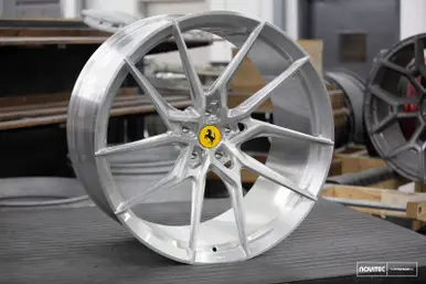 Free Shipping Vossen x Novitec NF8 21x9 ET:35 Brushed - Gloss Clear Ferrari 488 / F8 Front Wheel - F-AFP-77-F02-C04