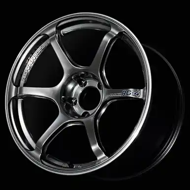 Time-Limited Advan RG-4 17x7.0 / +42 Offset / 4-100 / 63mm Bore / Racing Hyper Black & Ring - YA47E42AHBR