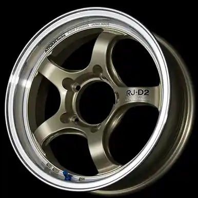 Advan RG-D2 16x7.0 / +42 Offset / 4-100 / 63mm Bore / Machining & Champagne Gold - YAT6E42ACG Certified