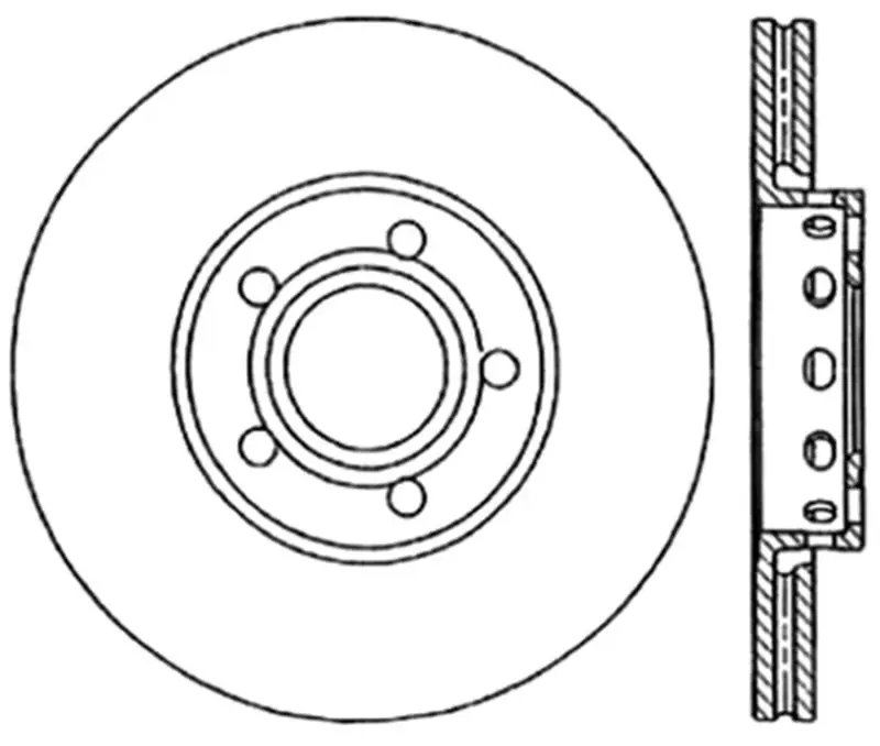 Modern StopTech 96-7/04 Audi A4 / 95-01 A6 / 7/98-05 VW Passat Right Front Slotted and Drilled Rotor