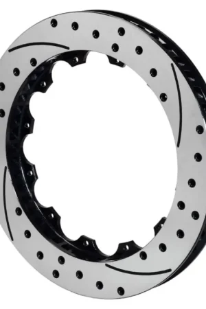Wilwood Rotor-SV-SRP 72 Iron-LH-Drill-BLK 14.25 x 1.25 - 12 on 9.19in Free Shipping