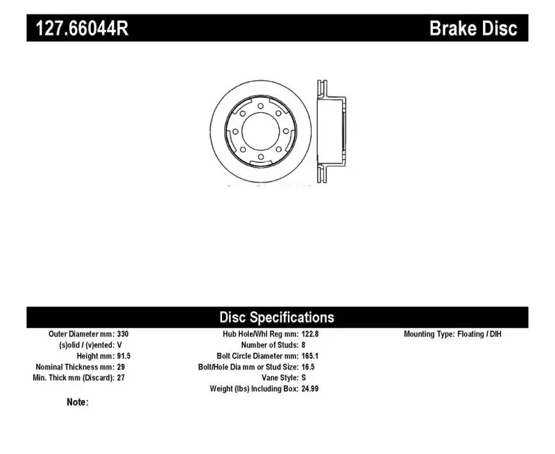 Get Yours StopTech 03-06/08-09 Chevy Avalanche 2500 / 04-09 Silverado 3500 4WD/06-09 2WD (Single Rear Wheel)